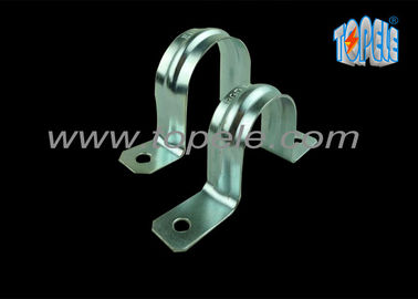 ইউএল স্ট্যান্ডার্ড 1/2 &quot; - 4 &quot; EMT কন্ডাক্টের জন্য প্রাক গ্যালভানাইজড দুই গর্তের স্ট্র্যাপ