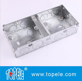BS4662 জিআই সুইচ ওয়ান গ্যাং / টু গ্যাং বৈদ্যুতিক বক্স এবং কভার, জিআই কন্ডাক্ট বক্স