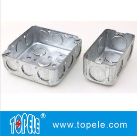 4 " 1-1/2 " গভীর ইস্পাত স্কয়ার / আয়তক্ষেত্রাকার পাইপ আউটলেট জংশন বক্স, বৈদ্যুতিক বক্স এবং কভার