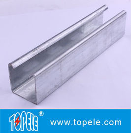 প্লেইন চ্যানেল41x25mm, 41x35mm প্রাক গ্যালভানাইজড পারফোরড প্লেইন / স্লট স্ট্রুট চ্যানেল স্টিল ইউনিস্ট্রুট চ্যানেল