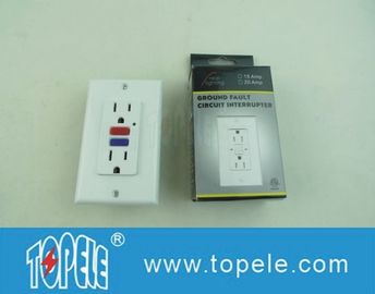 এলইডি ইন্ডিকেটর লাইটের সাথে 125 ভোল্ট টেম্পার প্রতিরোধী বাণিজ্যিক ডুপ্লেক্স জিএফসিআই রিসেপ্টর
