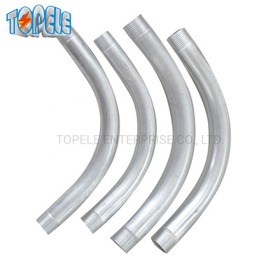 স্ট্রিপড কন্ডাক্ট 90 ডিগ্রী কনুই আইইসি 61386 20mm-110mm হট ডিআইপি গ্যালভানাইজড