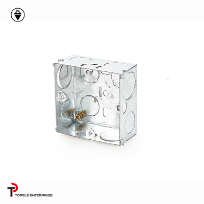 BS4662 জিআই সুইচ ওয়ান গ্যাং / টু গ্যাং বৈদ্যুতিক বক্স এবং কভার, জিআই কন্ডাক্ট বক্স