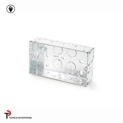 BS4662 জিআই সুইচ ওয়ান গ্যাং / টু গ্যাং বৈদ্যুতিক বক্স এবং কভার, জিআই কন্ডাক্ট বক্স