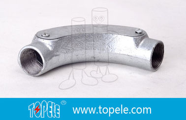 20MM 3 / 4 ′′, 1 ′′ বিএস 4568 জিআই আয়রন কনুই ট্যাপযুক্ত গর্ত সহ নমনীয় আয়রন সার্কুলার জংশন বক্স