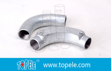 20MM 3 / 4 ′′, 1 ′′ বিএস 4568 জিআই আয়রন কনুই ট্যাপযুক্ত গর্ত সহ নমনীয় আয়রন সার্কুলার জংশন বক্স