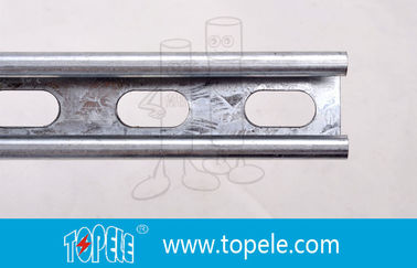 কালো Galvanized 41X41MM Unistrut চ্যানেল, HDG Slotted / সরল Strut চ্যানেল সমর্থন কন্ডাক্ট