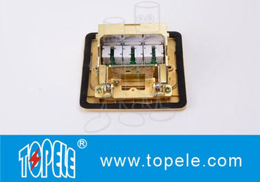 OEM স্কয়ার প্যানেল তামা / জিএফসিআই রিসেপ্টাকলস গোলাকার অ্যালুমিনিয়াম খাদ পিওপি-আপ টাইপ ফ্লোর সকেট