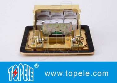 OEM স্কয়ার প্যানেল তামা / জিএফসিআই রিসেপ্টাকলস গোলাকার অ্যালুমিনিয়াম খাদ পিওপি-আপ টাইপ ফ্লোর সকেট