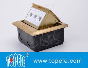 OEM স্কয়ার প্যানেল তামা / জিএফসিআই রিসেপ্টাকলস গোলাকার অ্যালুমিনিয়াম খাদ পিওপি-আপ টাইপ ফ্লোর সকেট