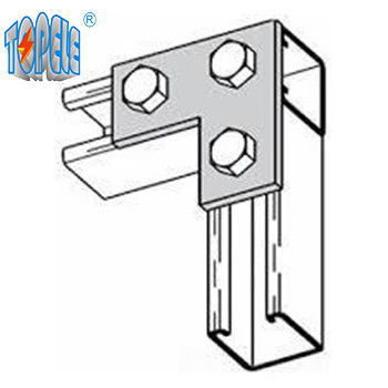 ছিদ্রযুক্ত 3 গর্ত সমতল কোণ প্লেট Galvanized Unistrut চ্যানেল