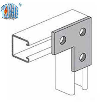 ছিদ্রযুক্ত 3 গর্ত সমতল কোণ প্লেট Galvanized Unistrut চ্যানেল