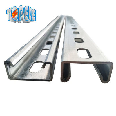 1 - 5/8 একক 10 ফুট ইস্পাত Unistrut চ্যানেল Slotted
