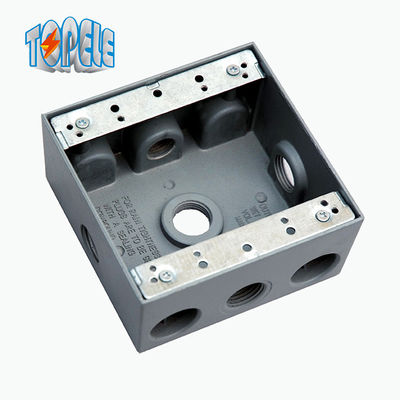 দুই গ্যাং অ্যালুমিনিয়াম 4x4 জলরোধী বৈদ্যুতিক আউটলেট বক্স