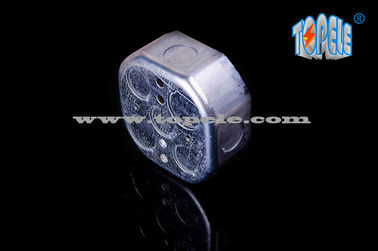 1-7/8" গভীর 4 ′′ অষ্টভুজ ইস্পাত গ্যালভানাইজড কন্ডাক্ট বক্স, অঙ্কন নির্মাণ, 5 1/2 " এবং 4 3/4 " KOS সহ