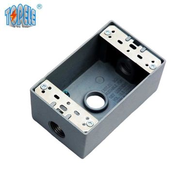 ইউএল তালিকাভুক্ত 4x2 অ্যালুমিনিয়াম ওয়ান গ্যাং আবহাওয়া প্রতিরোধী আউটলেট বক্স গ্রে