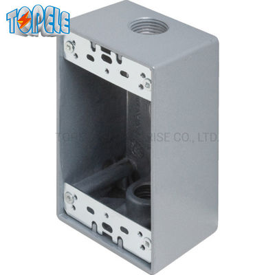 ইউএল তালিকাভুক্ত 4x2 অ্যালুমিনিয়াম ওয়ান গ্যাং আবহাওয়া প্রতিরোধী আউটলেট বক্স গ্রে