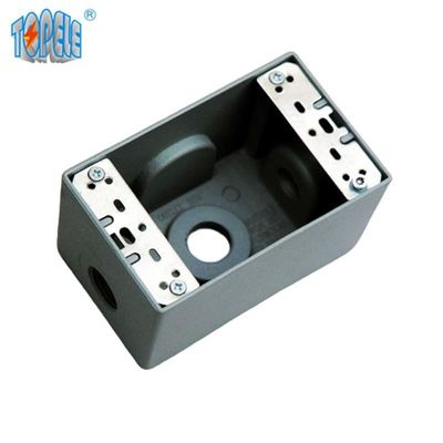 ইউএল তালিকাভুক্ত 4x2 অ্যালুমিনিয়াম ওয়ান গ্যাং আবহাওয়া প্রতিরোধী আউটলেট বক্স গ্রে