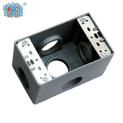 ইউএল তালিকাভুক্ত 4x2 অ্যালুমিনিয়াম ওয়ান গ্যাং আবহাওয়া প্রতিরোধী আউটলেট বক্স গ্রে